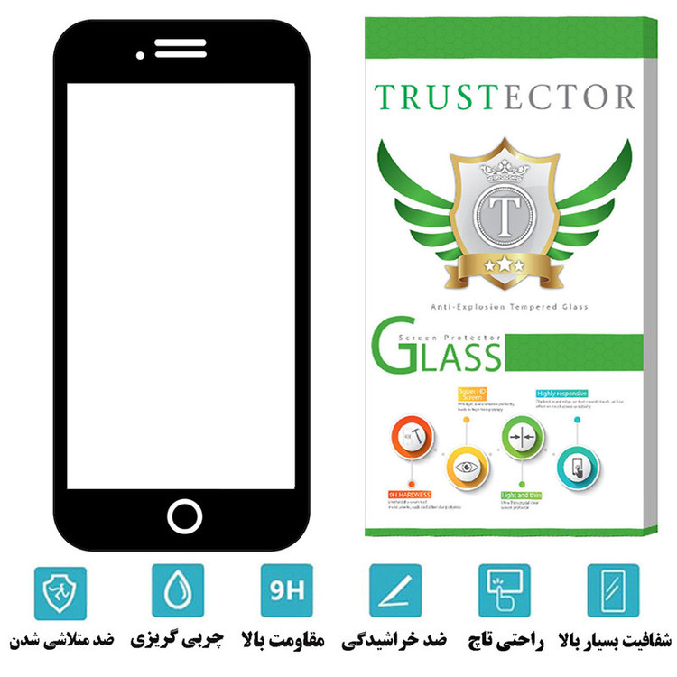 محافظ صفحه نمایش تراستکتور مدل CRS مناسب برای گوشی موبایل اپل Iphone 8