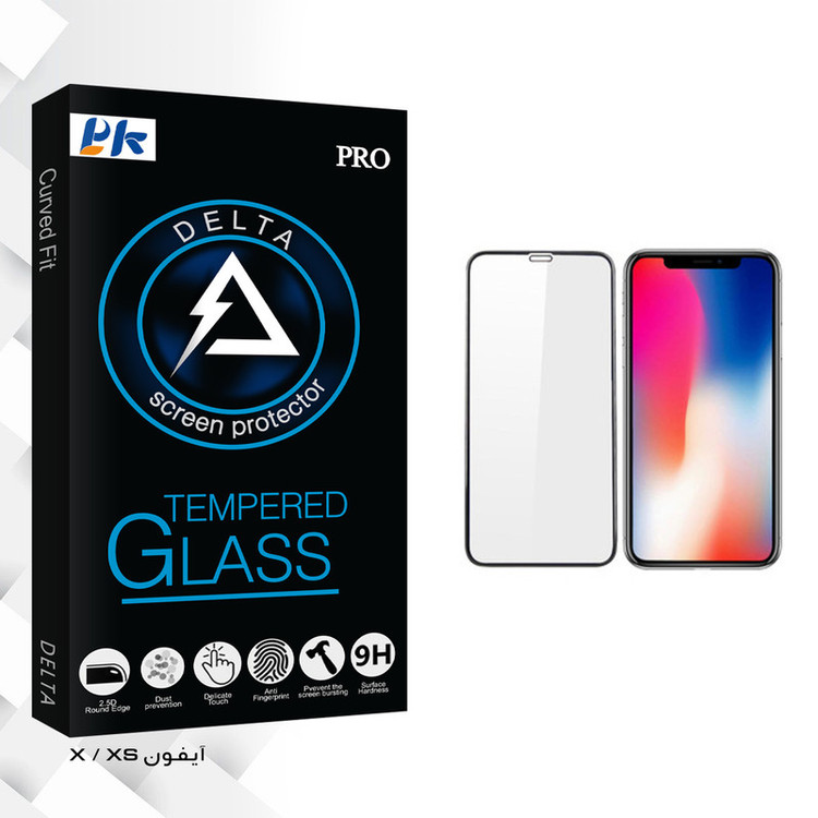 محافظ صفحه نمایش پی کی مدل Delta Glass مناسب برای گوشی موبایل اپل iPhone X/XS