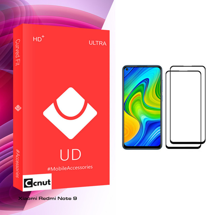 محافظ صفحه نمایش کوکونات مدل UD Glass مناسب برای گوشی موبایل شیائومی Redmi Note 9 بسته دو عددی