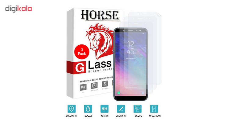 محافظ صفحه نمایش نانو هورس مدل FSN مناسب برای گوشی موبایل سامسونگ Galaxy A6 2018 بسته سه عددی