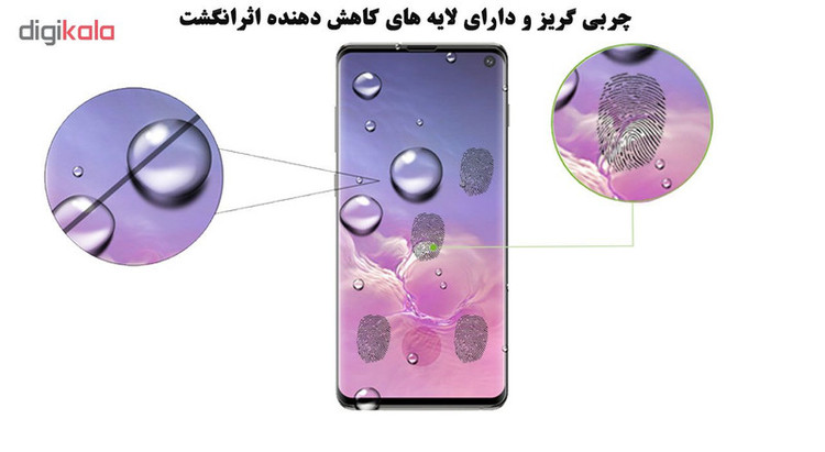محافظ صفحه نمایش 6D Dual هورس مدل FAG مناسب برای گوشی موبایل سامسونگ Galaxy S10