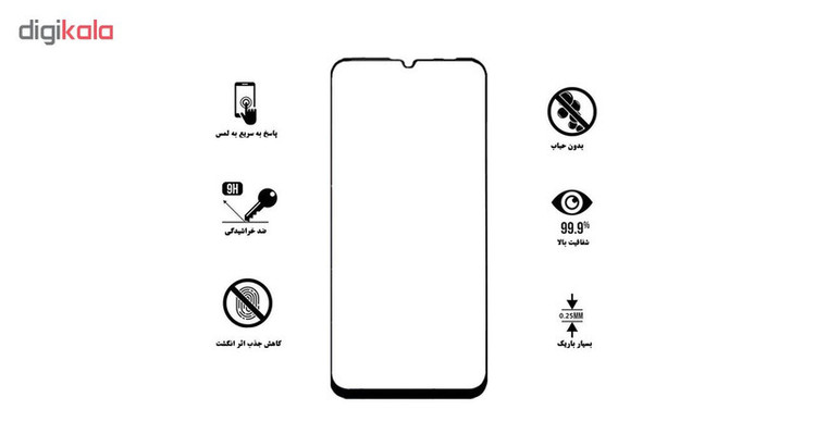 محافظ صفحه نمایش 5D هورس مدل FAG مناسب برای گوشی موبایل هوآوی P30 بسته دو عددی