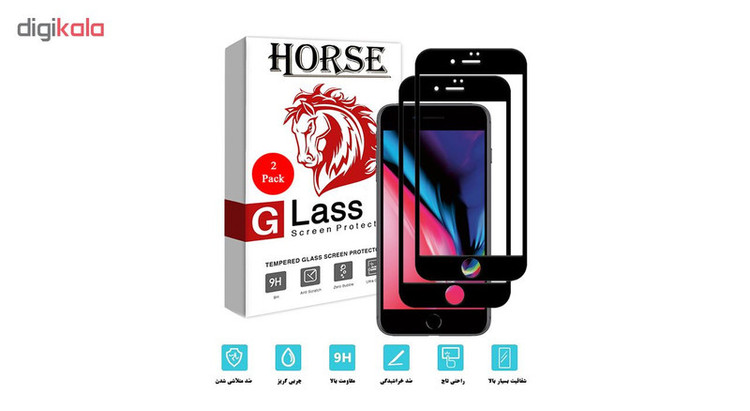 محافظ صفحه نمایش سرامیکی هورس مدل CRM مناسب برای گوشی موبایل اپل iPhone 6 / 6s بسته دو عددی