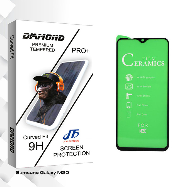 محافظ صفحه نمایش جی اف مدل Diamond glass مناسب برای گوشی موبایل سامسونگ Galaxy M20