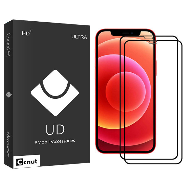 محافظ صفحه نمایش سرامیکی کوکونات مدل UD Black مناسب برای گوشی موبایل اپل Iphone 12mini بسته دو عددی