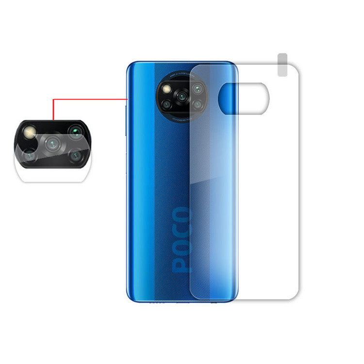 محافظ پشت گوشی مدل bl-1 مناسب برای گوشی موبایل شیائومی Poco X3 به همراه محافظ لنز دوربین