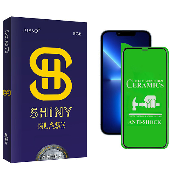 محافظ صفحه نمایش سرامیکی آتوچبو مدل Shiny Pro مناسب برای گوشی موبایل اپل iPhone 13 Pro