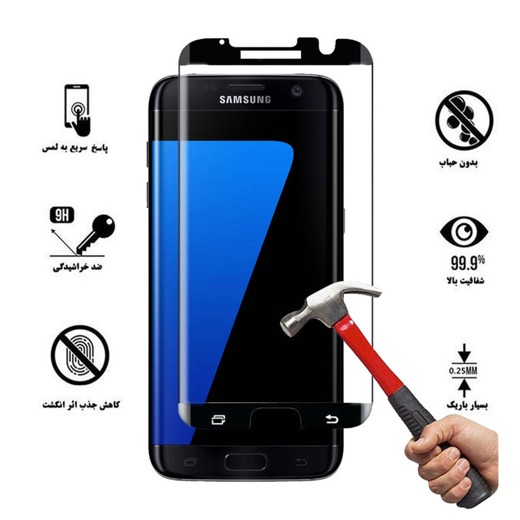 محافظ صفحه نمایش هورس مدل FUL-H مناسب برای گوشی موبایل سامسونگ Galaxy S7 edge