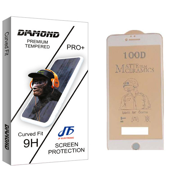 محافظ صفحه نمایش مات جی اف مدل Diamond glass مناسب برای گوشی موبایل اپل IPHONE 7 PLUSE