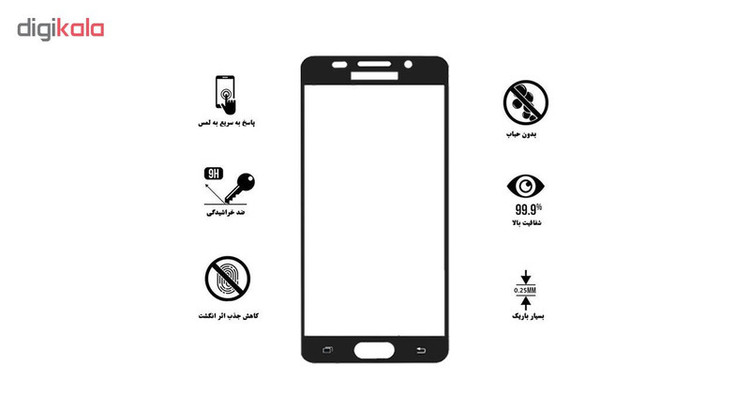 محافظ صفحه نمایش 5D هورس مدل FAG مناسب برای گوشی موبایل سامسونگ Galaxy A7 2016