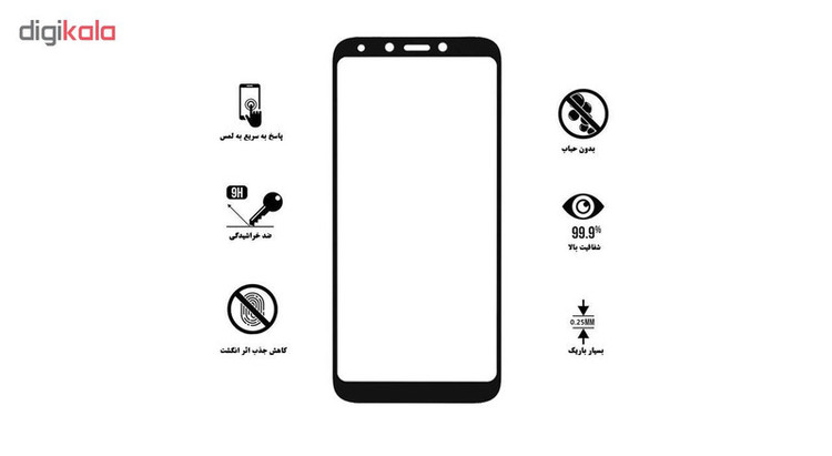 محافظ صفحه نمایش 5D هورس مدل FAG مناسب برای گوشی موبایل سامسونگ Galaxy A6s