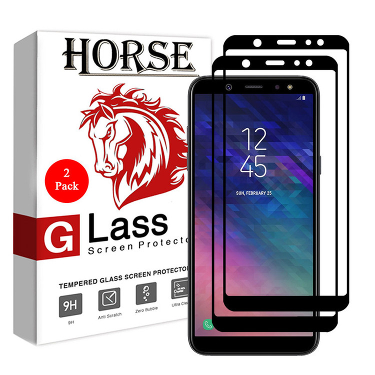 محافظ صفحه نمایش 5D هورس مدل FAG مناسب برای گوشی موبایل سامسونگ Galaxy A6 Plus 2018 بسته دو عددی