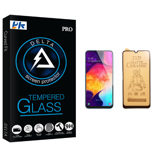 محافظ صفحه نمایش سرامیکی پی کی مدل Delta Glass مناسب برای گوشی موبایل سامسونگ Galaxy A50