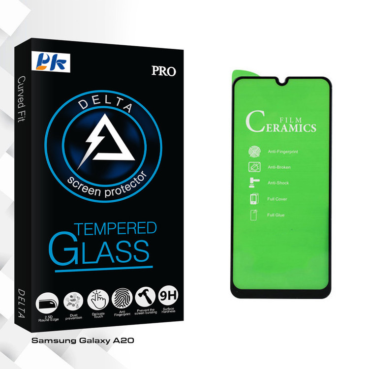 محافظ صفحه نمایش سرامیکی پی کی مدل Delta Glass مناسب برای گوشی موبایل سامسونگ Galaxy A20