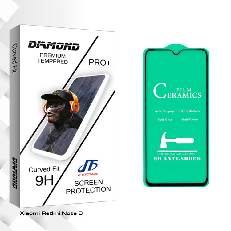 محافظ صفحه نمایش سرامیکی جی اف مدل Diamond glass مناسب برای گوشی موبایل شیائومی Redmi Note 8