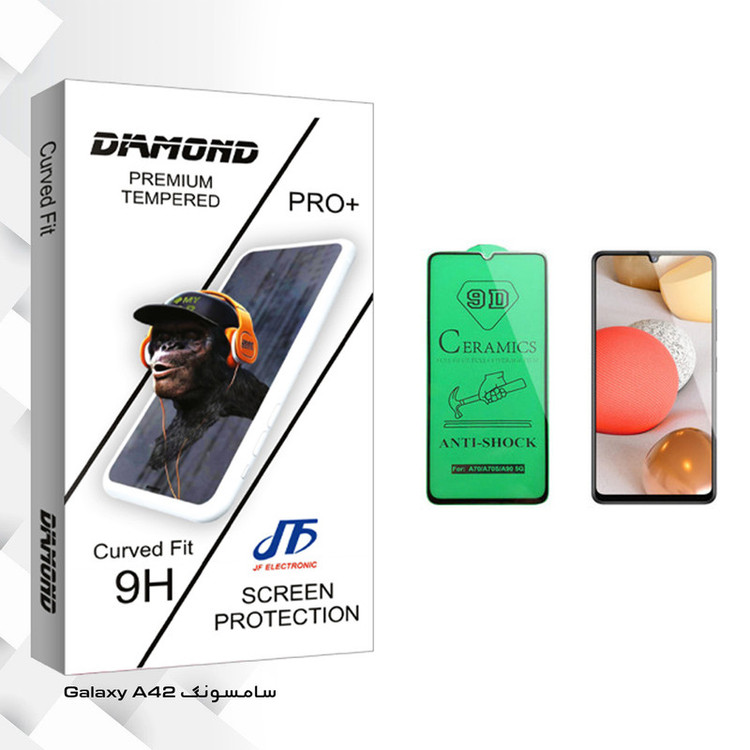 محافظ صفحه نمایش سرامیکی جی اف مدل Diamond glass مناسب برای گوشی موبایل سامسونگ Galaxy A42