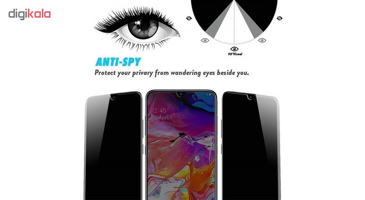 محافظ صفحه نمایش حریم شخصی هورس مدل PPS مناسب برای گوشی موبایل سامسونگ Galaxy A70 بسته دو عددی