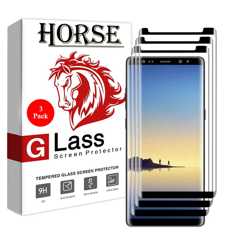 محافظ صفحه نمایش 6D هورس مدل FAG مناسب برای گوشی موبایل سامسونگ Galaxy Note8 بسته سه عددی