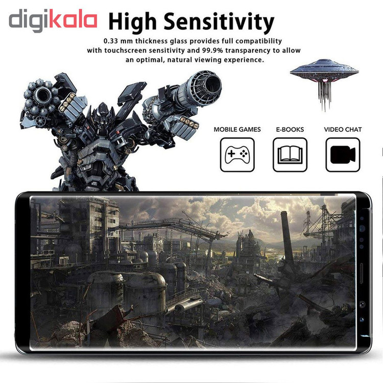 محافظ صفحه نمایش 6D هورس مدل FAG مناسب برای گوشی موبایل سامسونگ Galaxy Note8 بسته سه عددی