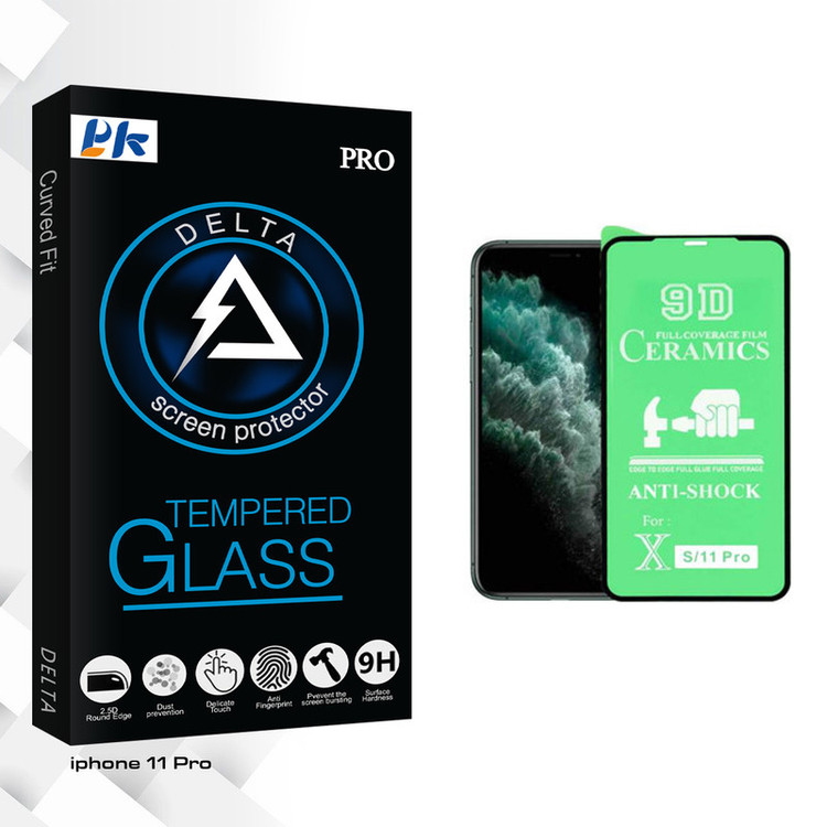 محافظ صفحه نمایش پی کی مدل Delta مناسب برای گوشی موبایل اپل iphone11 Pro