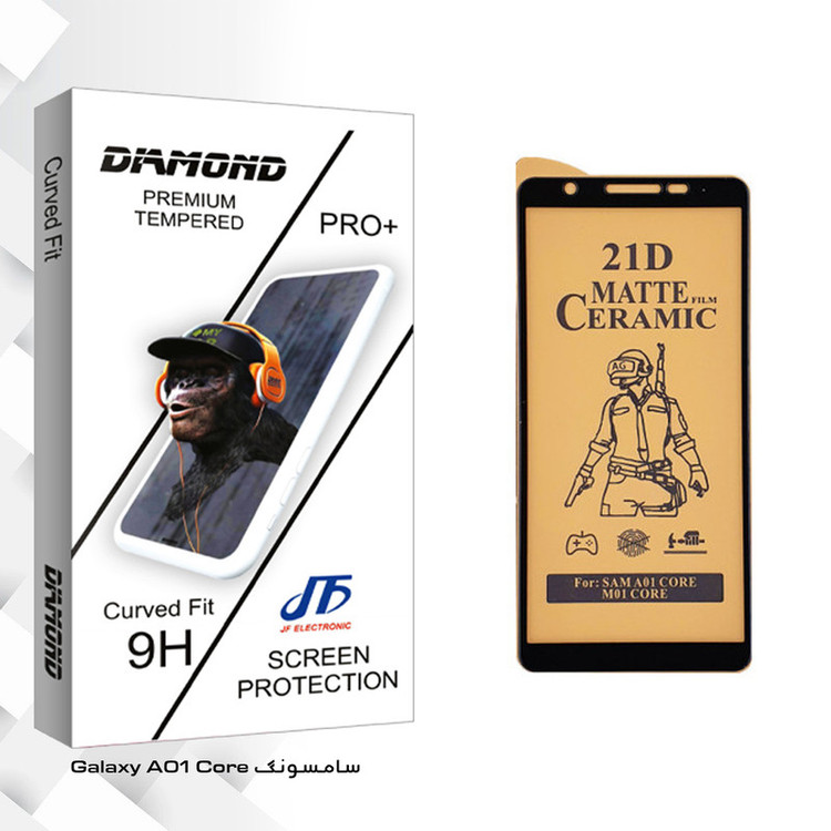 محافظ صفحه نمایش سرامیکی جی اف مدل Diamond glass مناسب برای گوشی موبایل سامسونگ Galaxy A01 Core