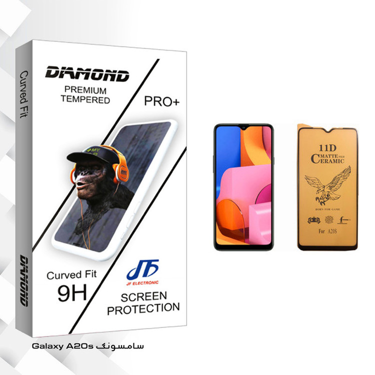 محافظ صفحه نمایش سرامیکی جی اف مدل Diamond glass مناسب برای گوشی موبایل سامسونگ Galaxy A20s
