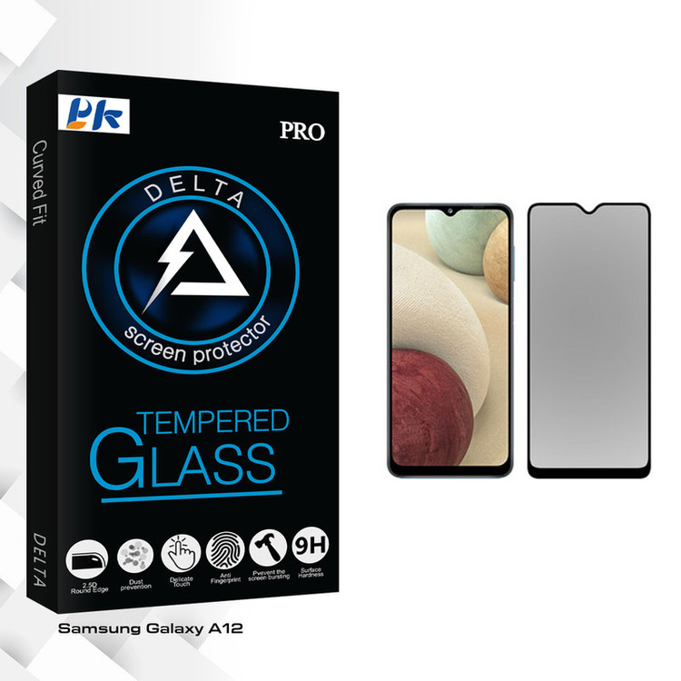 محافظ صفحه نمایش حریم شخصی پی کی مدل Delta Glass مناسب برای گوشی موبایل سامسونگ Galaxy A12