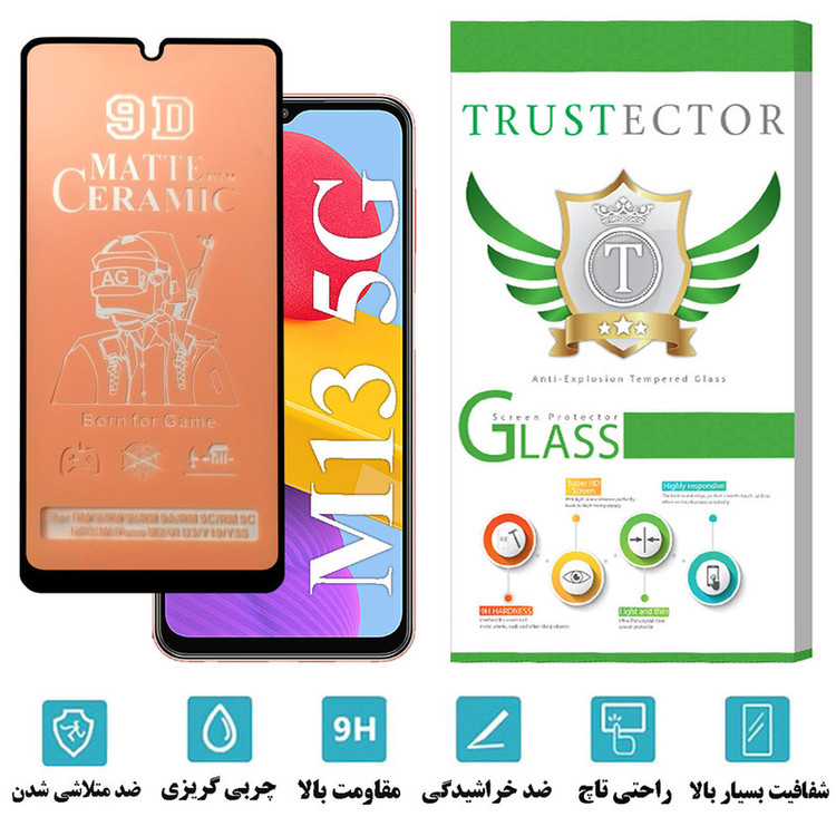محافظ صفحه نمایش سرامیکی مات تراستکتور مدل CATA مناسب برای گوشی موبایل سامسونگ Galaxy M13 5G
