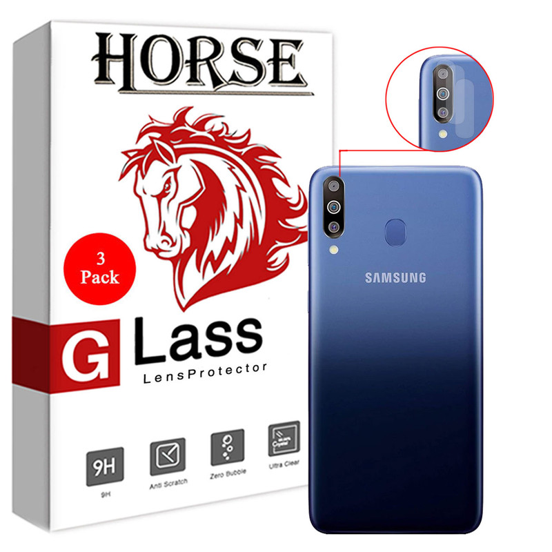 محافظ لنز دوربین هورس مدل UTF مناسب برای گوشی موبایل سامسونگ Galaxy M30 بسته سه عددی