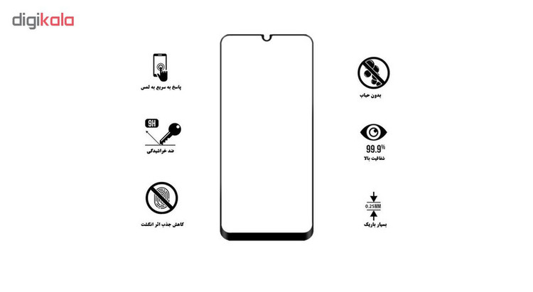 محافظ صفحه نمایش 5D هورس مدل FAG مناسب برای گوشی موبایل سامسونگ Galaxy A50s بسته سه عددی