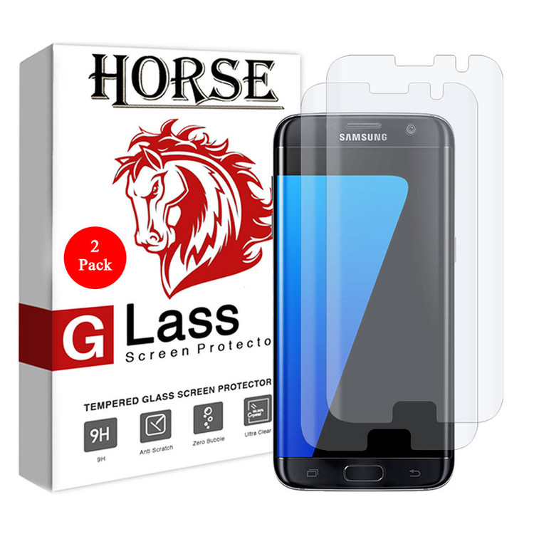محافظ صفحه نمایش هورس مدل LVB مناسب برای گوشی موبایل سامسونگ Galaxy S7 edge بسته دو عددی