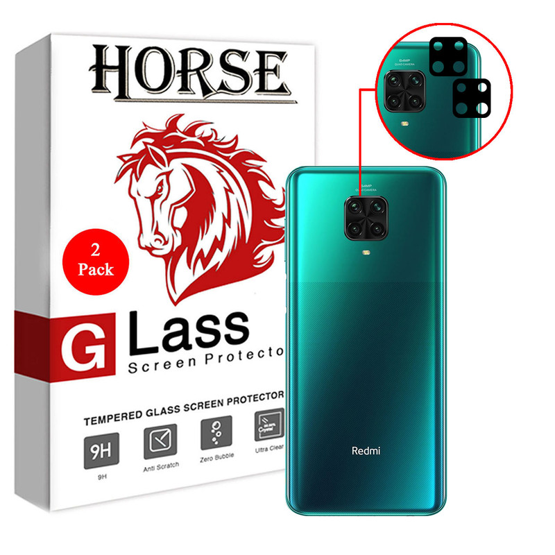 محافظ لنز دوربین سرامیکی هورس مدل HBL مناسب برای گوشی موبایل شیائومی Redmi Note 9 Pro بسته دو عددی