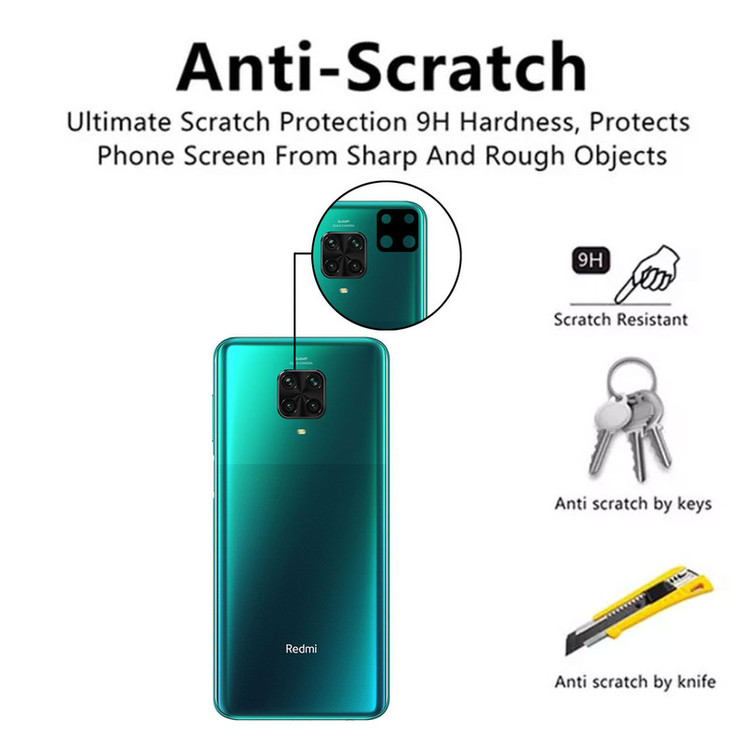 محافظ لنز دوربین سرامیکی هورس مدل HBL مناسب برای گوشی موبایل شیائومی Redmi Note 9 Pro بسته دو عددی