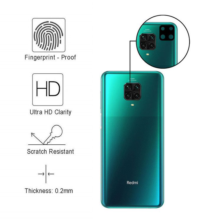 محافظ لنز دوربین سرامیکی هورس مدل HBL مناسب برای گوشی موبایل شیائومی Redmi Note 9 Pro بسته سه عددی