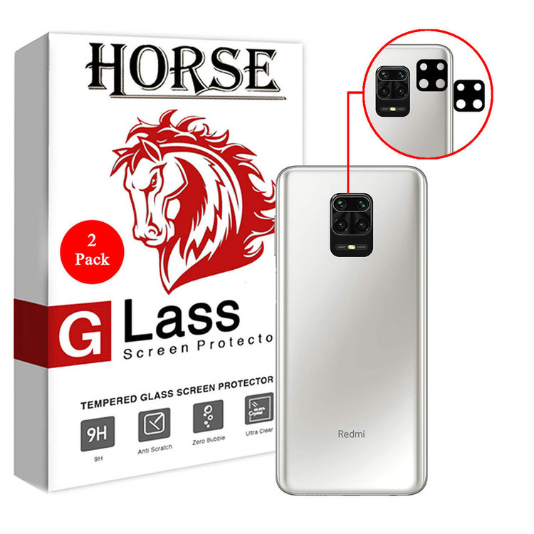 محافظ لنز دوربین سرامیکی هورس مدل HBL مناسب برای گوشی موبایل شیائومی Redmi Note 9S بسته دو عددی