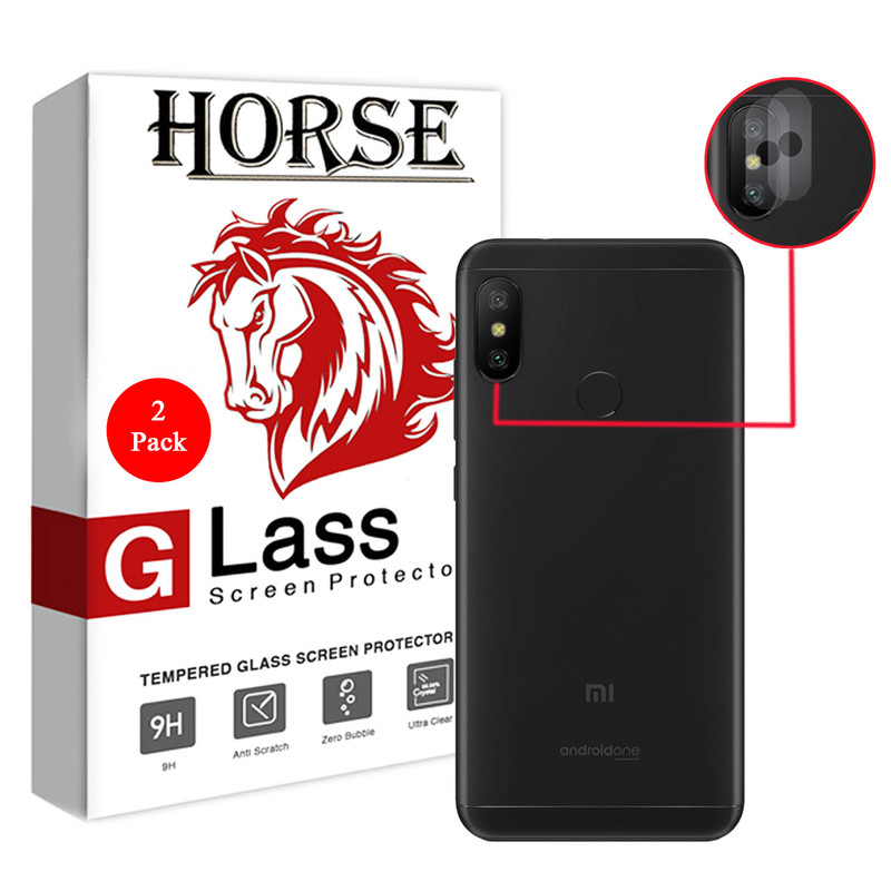 محافظ لنز دوربین هورس مدل UTF مناسب برای گوشی موبایل شیائومی Mi A2 Lite بسته دو عددی