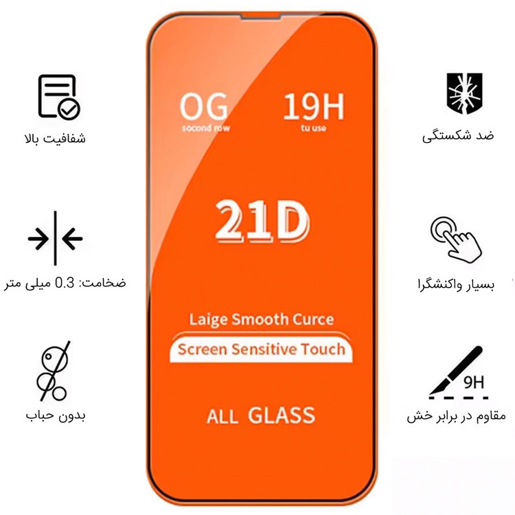 محافظ صفحه نمایش فورس گلس مدل 21DFulGlass مناسب برای گوشی موبایل سامسونگ Galaxy A22 5G