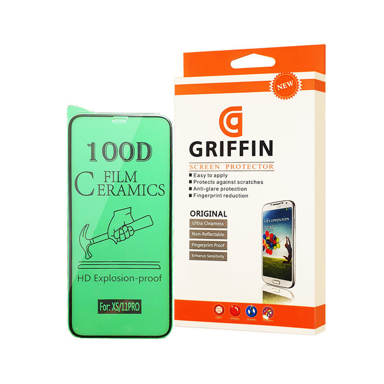 محافظ صفحه نمایش سرامیکی گریفین مدل FLCRG GN pl مناسب برای گوشی موبایل اپل iPhone X