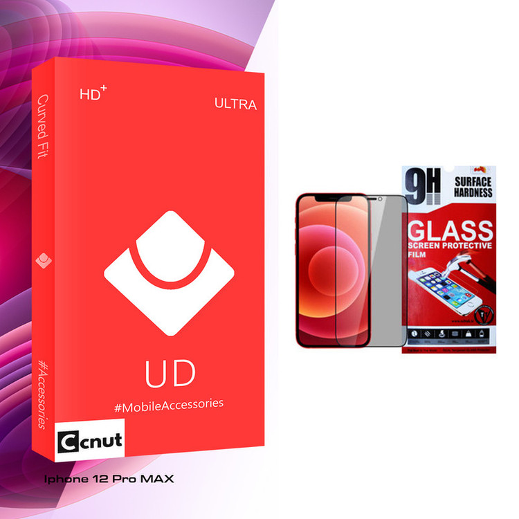 محافظ صفحه نمایش حریم شخصی کوکونات مدل UD Glass مناسب برای گوشی موبایل اپل Iphone 12 Pro MAX