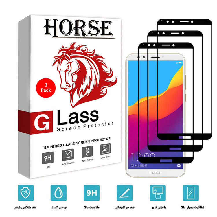 محافظ صفحه نمایش سرامیکی هورس مدل CRM مناسب برای گوشی موبایل آنر 7C / Enjoy 8 بسته سه عددی