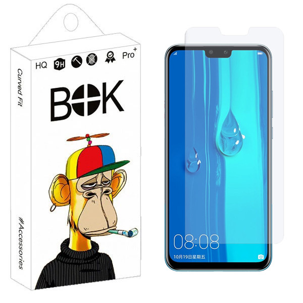 محافظ صفحه نمایش شیشه ای بوک مدل Transparent Plus مناسب برای گوشی موبایل هوآوی Y9 2019