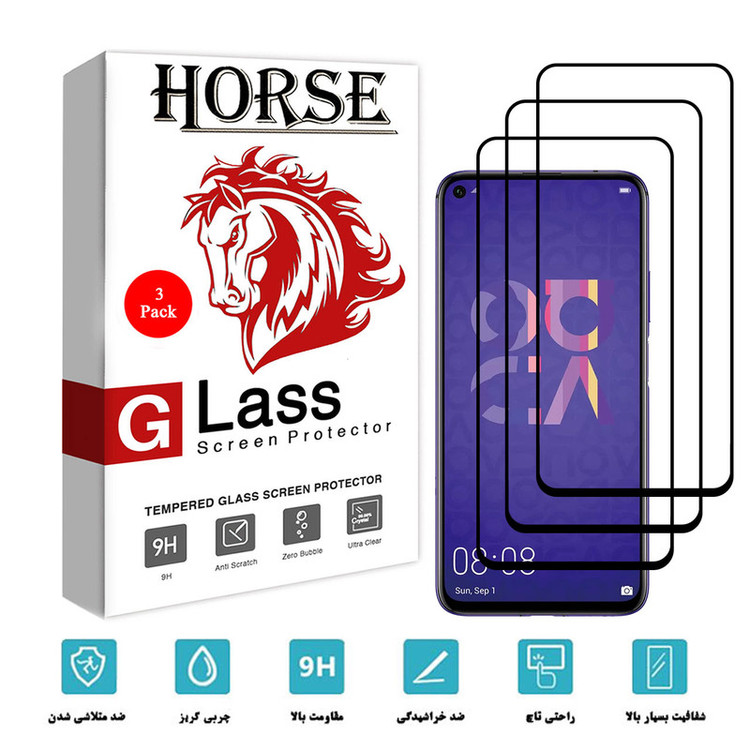 محافظ صفحه نمایش سرامیکی هورس مدل CRM مناسب برای گوشی موبایل هوآوی nova 5T بسته سه عددی