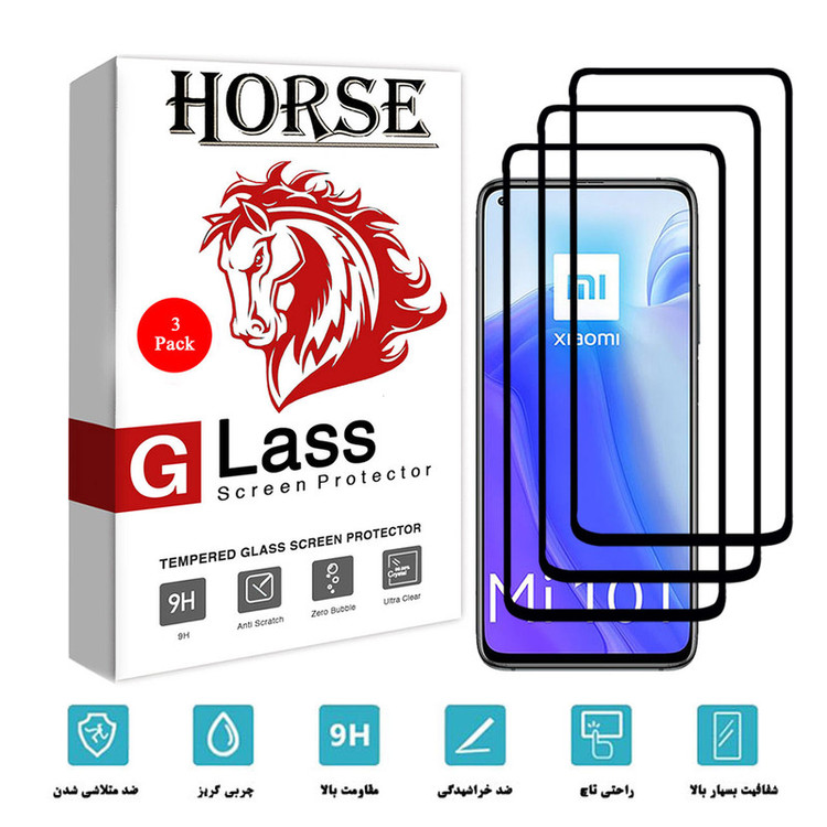 محافظ صفحه نمایش سرامیکی هورس مدل CRM مناسب برای گوشی موبایل شیائومی Mi 10T بسته سه عددی