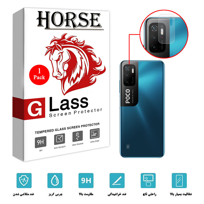 محافظ لنز دوربین هورس مدل SGL-H مناسب برای گوشی موبایل شیائومی Poco M3 Pro 5G