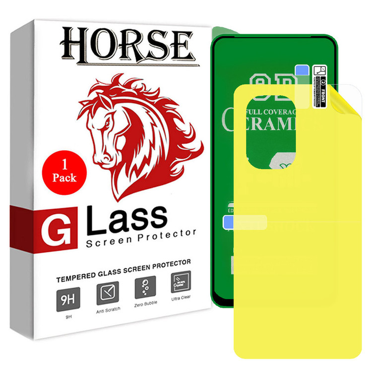 محافظ صفحه نمایش هورس مدل 2CRN مناسب برای گوشی موبایل شیائومی Redmi K40 Pro به همراه محافظ پشت گوشی