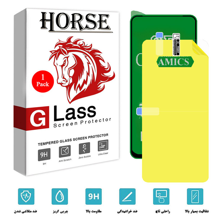 محافظ صفحه نمایش هورس مدل 2CRN مناسب برای گوشی موبایل شیائومی Black Shark 4 به همراه محافظ پشت گوشی