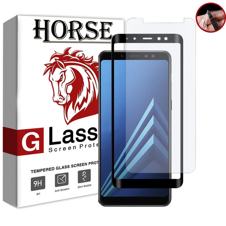 محافظ صفحه نمایش نانو و 5D هورس مدل FAG مناسب برای گوشی موبایل سامسونگ A8 Plus 2018 مجموعه سه عددی
