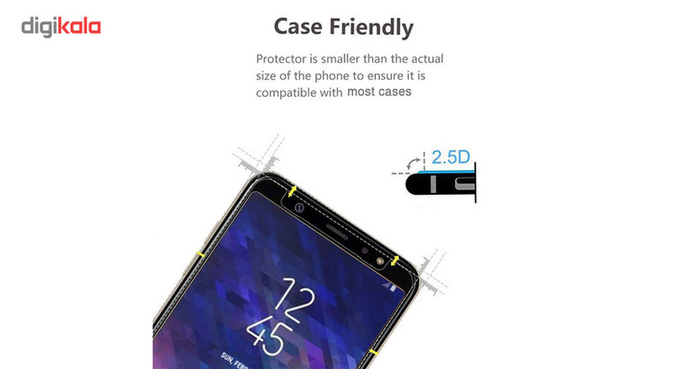 محافظ صفحه نمایش نانو و 5D هورس مدل FAG مناسب برای گوشی موبایل سامسونگ A8 Plus 2018 مجموعه سه عددی