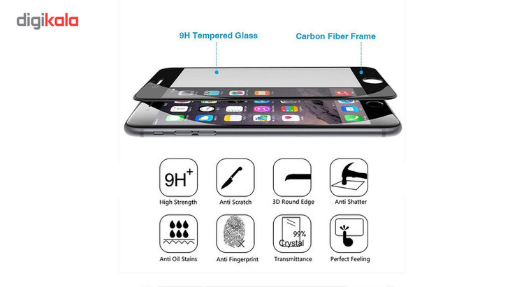 محافظ صفحه نمایش نانو و 5D هورس مدل FAG مناسب برای گوشی موبایل اپل iPhone 8 Plus مجموعه دو عددی به همراه محافظ لنز دوربین