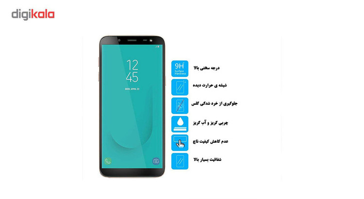 محافظ صفحه نمایش 5D هورس مدل FAG مناسب برای گوشی موبایل سامسونگ Galaxy J6 2018 مجموعه دو عددی